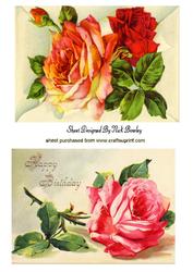 Pretty Vintage Roses for a Lady Quick Cards