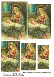 Mary with Baby Jesus in the Stable Pyramids
