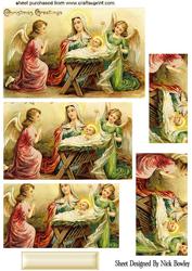 Angels with Mary and Baby Jesus Pyramids