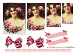 Pretty Vintage Lady Pyramids with Bows
