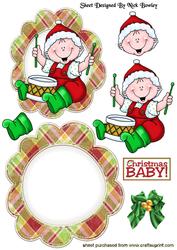 Cute Christmas Baby Rocker Card