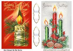 Christmas Candle Displays Quick Cards