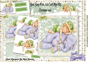 Best Sleep Ever Cute Elephant 8x8 Mini Kit