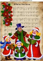 We Wish You a Merry Christmas Carol Singers A4