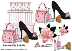 Ladies Shoes with Accessories in Pink