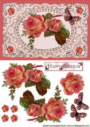 Beautiful Cream Roses on Pretty Background