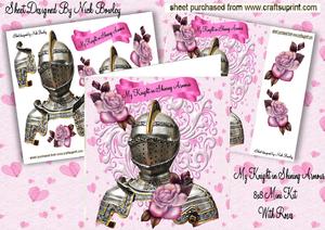 My Knight in Shining Armour with Pink Roses 8x8 Mini Kit