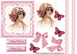 Pretty Vintage Lady in Pretty Frame