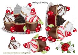 Yummy Cupcakes Scrapbooking A4