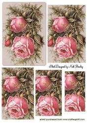 Pink Winter Roses with Brambles Pyramids