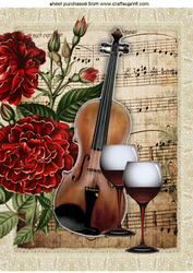 Violin, Wine & Music A4