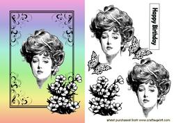 Pretty Sketch of a Lady in Lovely Frame