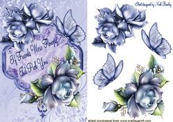 If Friends Were Flowers Lovely Blue Roses