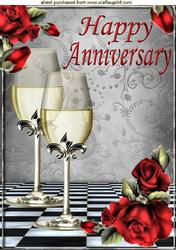Red Roses and Champagne for a Anniversary A4