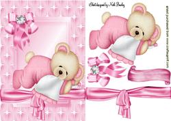 Little Sleepy Teddy with a Blanket