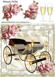 Your Gold Carriage Awaits for Mr & Mrs - 8x8