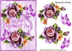 Lilac and Peach Roses for Mothers Day