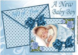 Sweet Dreams Baby Boy on Card & Envelope A4
