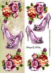Pretty Roses with Sparkle Shoes Tall Dl