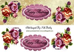 Birthday with Summer Roses Dl