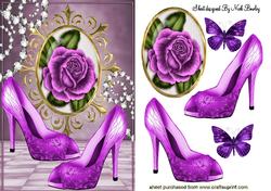 Cerise Sparkle Shoes with Diamonds