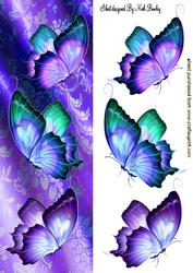 Shades of Purple Butterflies Tall Dl