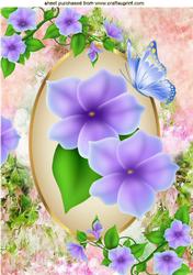 Pretty Meadow Flowers with Butterflies A4