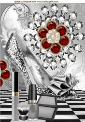 Diamond with Sparkle Shoe and Silver Makeup A4