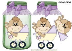 Who's a Little Monkey! in a Jar with Bow