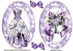 Lilac Wedding Dress and Wedding Bell Toppers