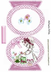 Little Bonnet Girl in the Garden Quick Card