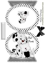 Best of Friends Cute Spotty Dogs Quick Card