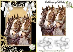 White Bows, White Rose and Horses