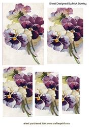 Pretty Purple Pansies Pyramids
