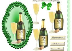 Lovely Celebration Champagne & Pretty Frame