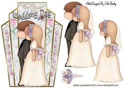 On Your Wedding Day! Couple on Art Deco Topper