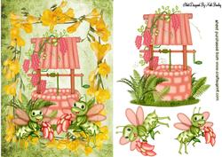 Wishing Well with Cute Little Bugs