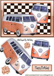 Lovely Orange Volkswagon Camper Van