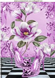 Lilac Sparkle Shoes with Magnolias A4