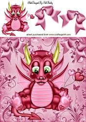 Cute Little Pink Dragon 8x8