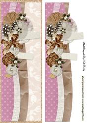 Coffee & Creams with Pink Flowers and Posies Tall Dl