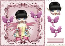 Cute Faerie with Cheeky Butterflie 8x8