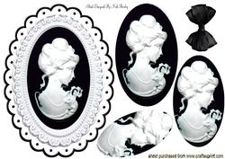 Pretty in Black, Lady Cameo Oval Pyramids