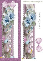 Rose and Lace Border Tall Dl