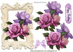 Pink and Lilac Roses with Bow