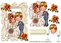 Wedding Day with Gold Roses and Champagne