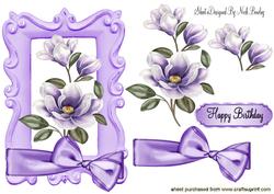 Purple Magnolias with Bow