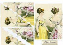 Lovely Vintage Ladies Wavy Side Panels