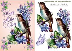Pretty Bird with Flowers for Mothers Day