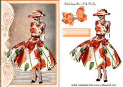 Pretty in Peach, Lady in Hat with Bow